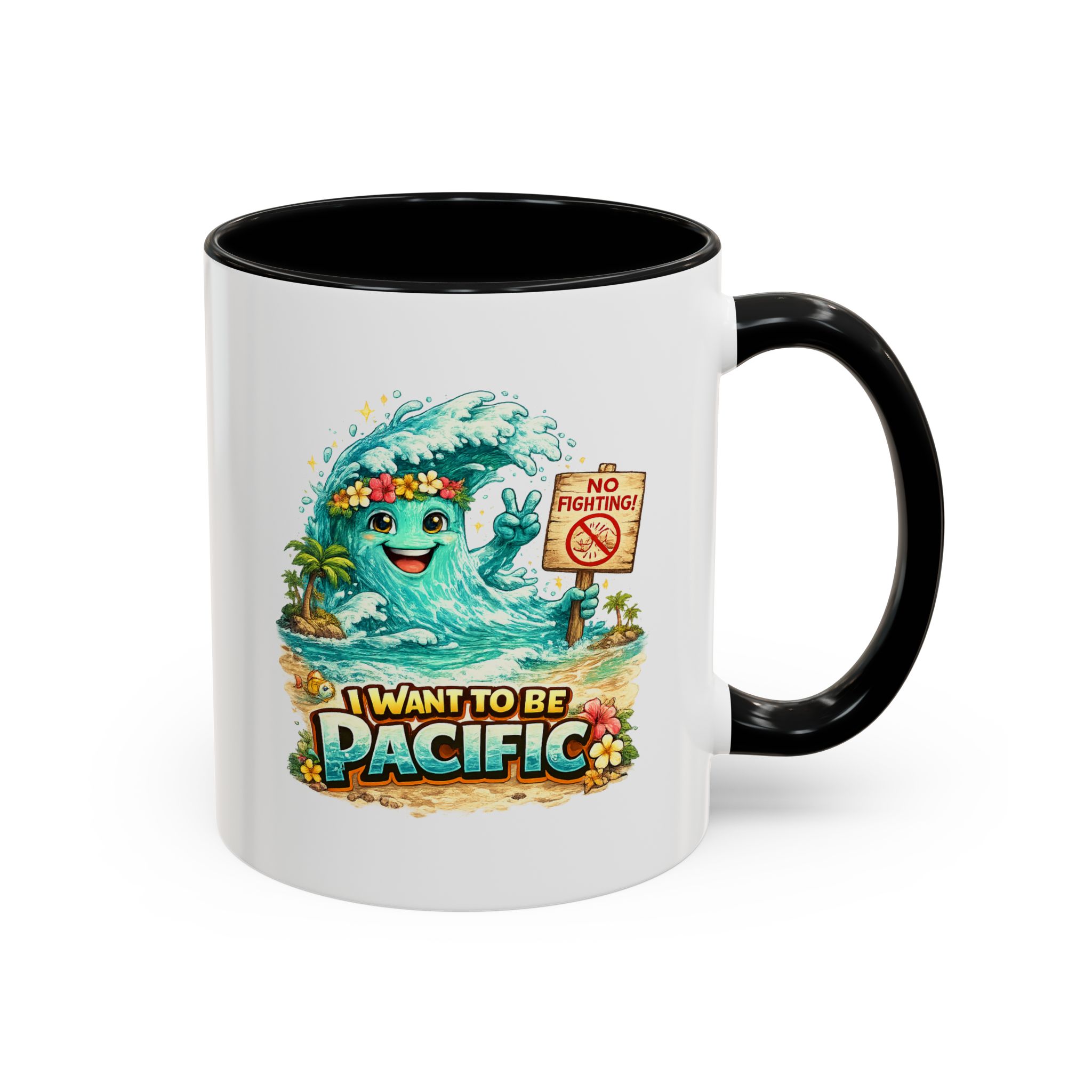 I Want to Be Pacific Coffee Mug — Tropical Wave Humor Accent Mug