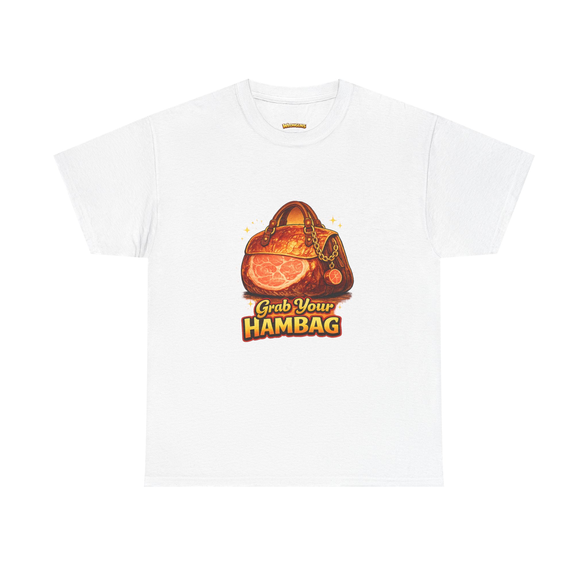 T-Shirt — "Grab Your Hambag" Funny Hamburger Handbag Graphic Tee