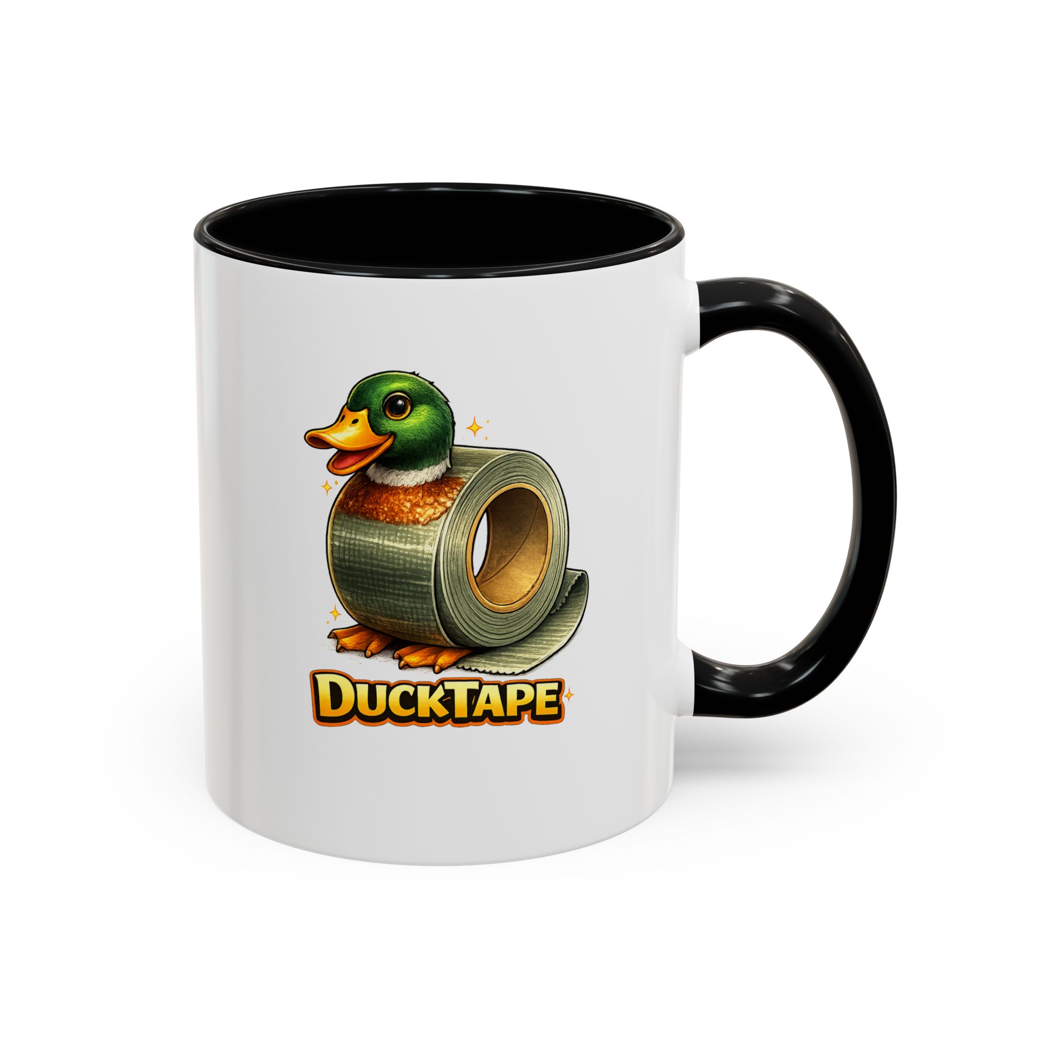 Duck Tape Coffee Mug — Cute Duck + Duct Tape Design, Funny Kitchen Gift